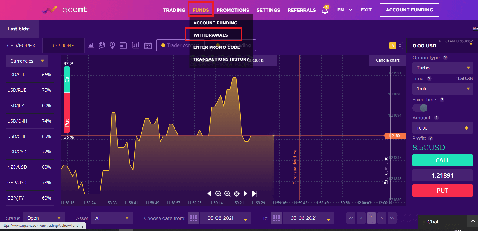Frequently Asked Questions (FAQ) of Trading in IQcent Frequently Asked Questions (FAQ) of Trading in IQcent