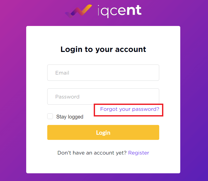 アカウントを開設して IQcent にサインインする方法